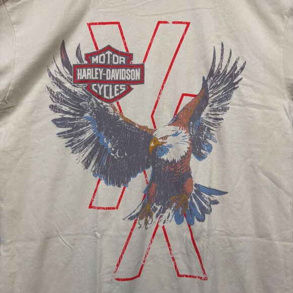 Harley-Davidson Motorcycle x Machine Gun Kelly Beige T-Shirt Size Large - Picture 2 of 4